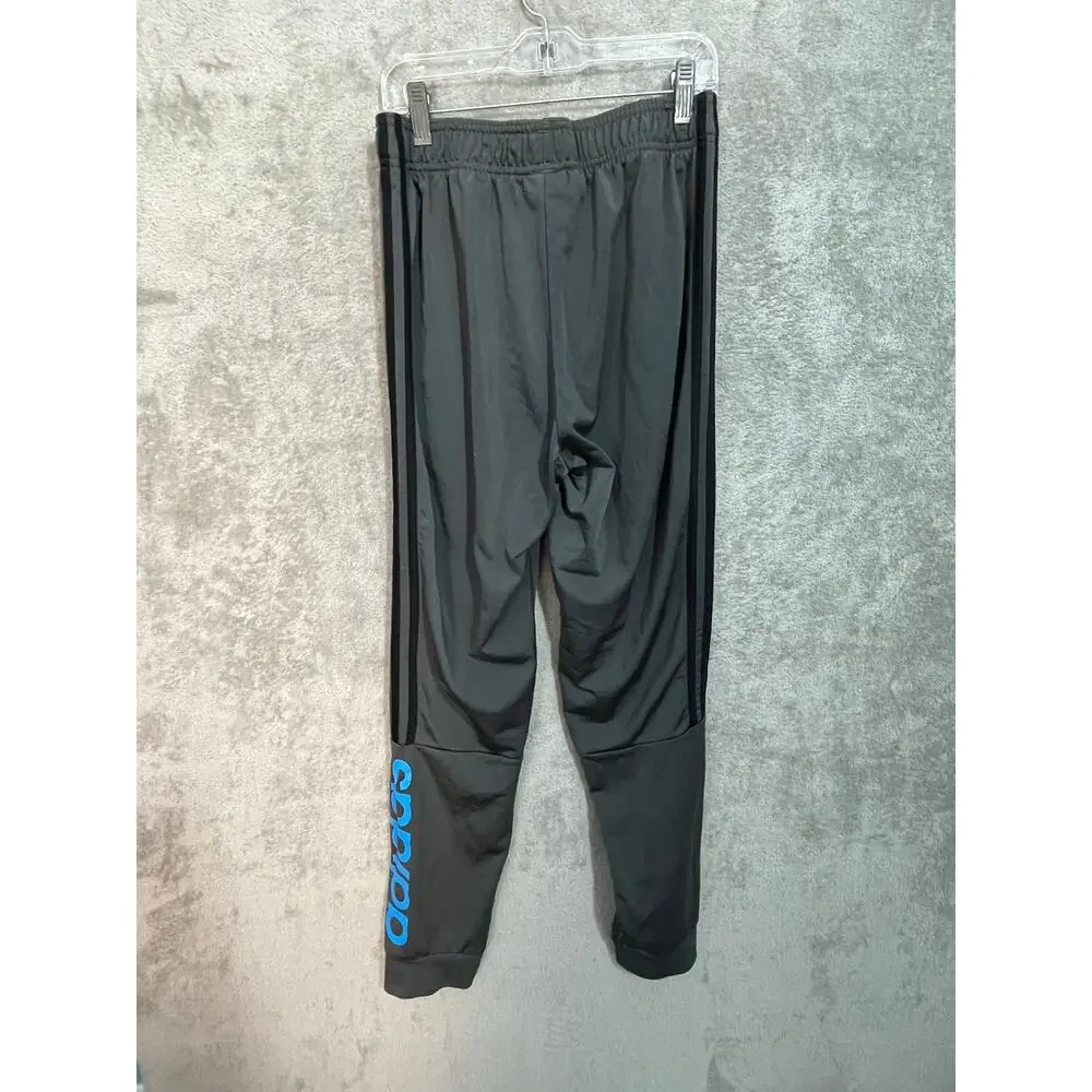 Adidas Track Pants Small Gray Three Stripes Athleisure Gym